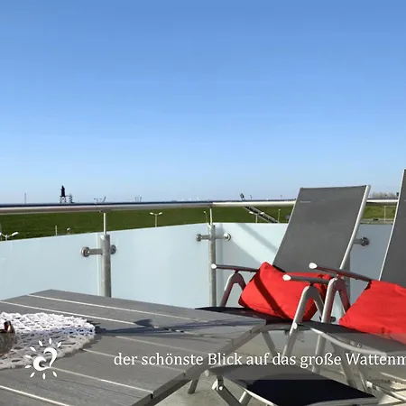 Penthouse De Ool Blick Auf Wattenmeer Daire *