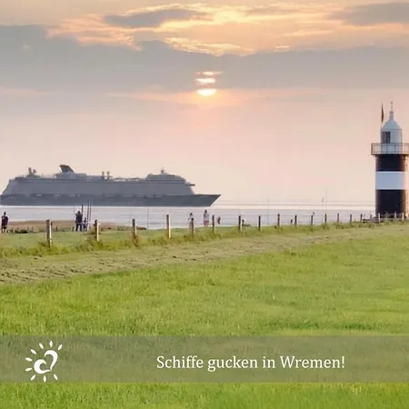 Penthouse De Ool Blick Auf Wattenmeer *